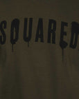 Dsquared2 Men's Graphic Painted Logo T-Shirt Khaki