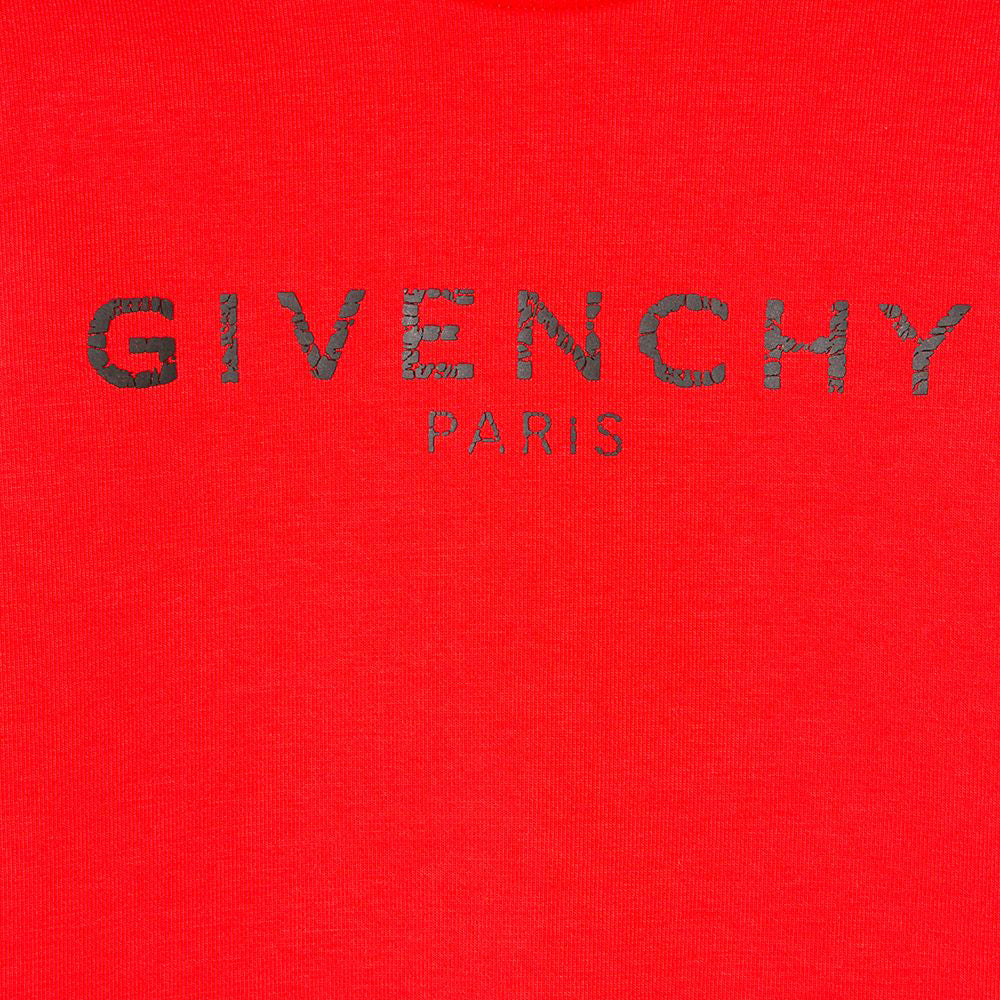 Givenchy Girls Kids Logo Print Sweater Red