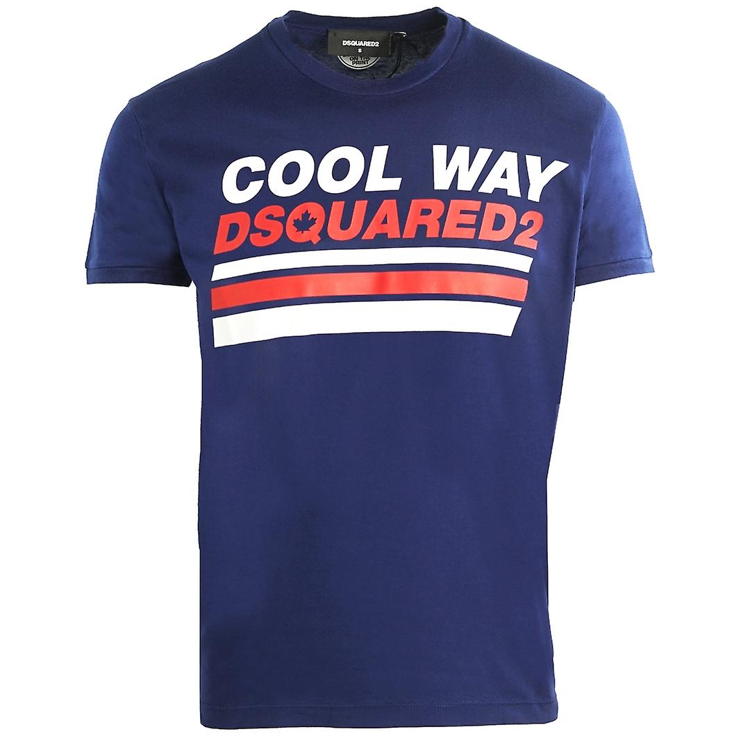 Dsquared2 Men&#39;s Cool way T-Shirt Navy