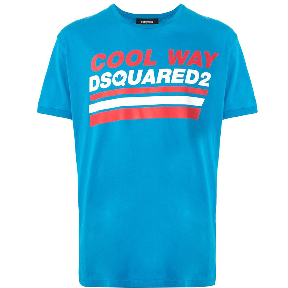 Dsquared2 Men&#39;s Cool way T-Shirt Blue