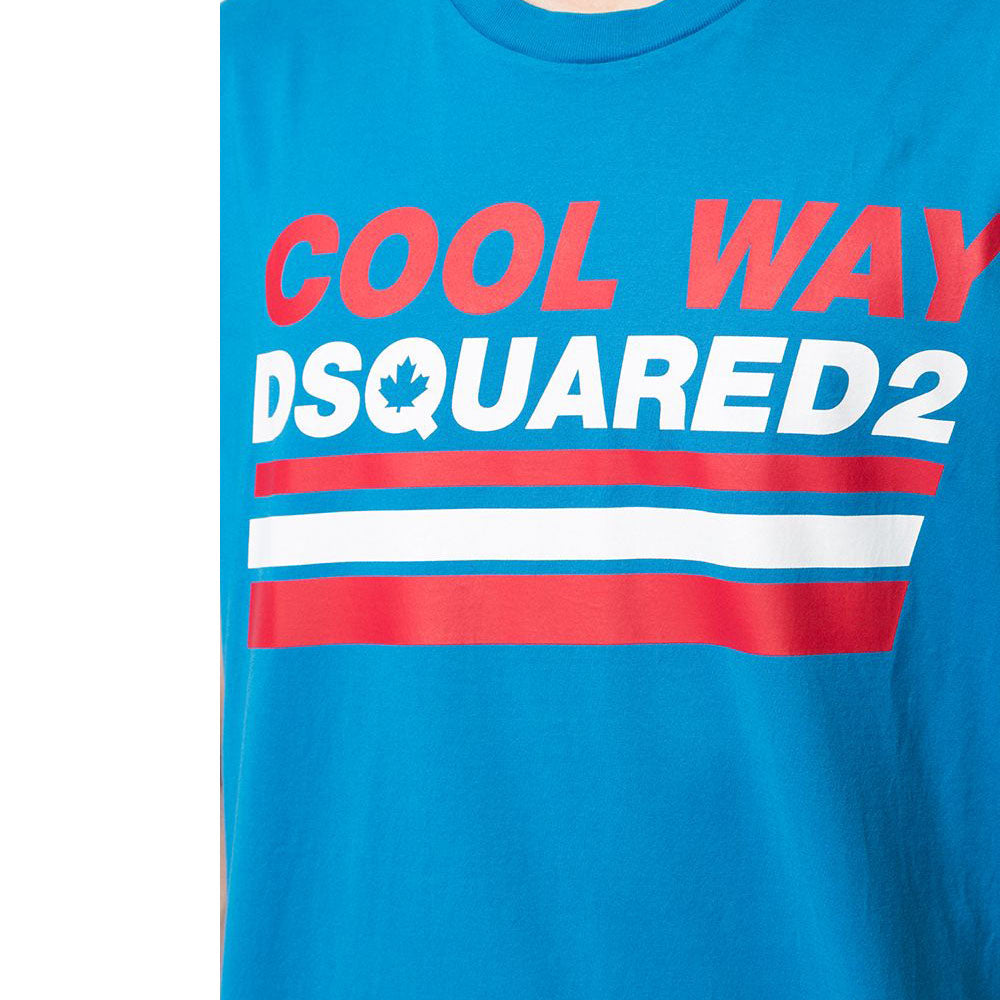 Dsquared2 Men&#39;s Cool way T-Shirt Blue