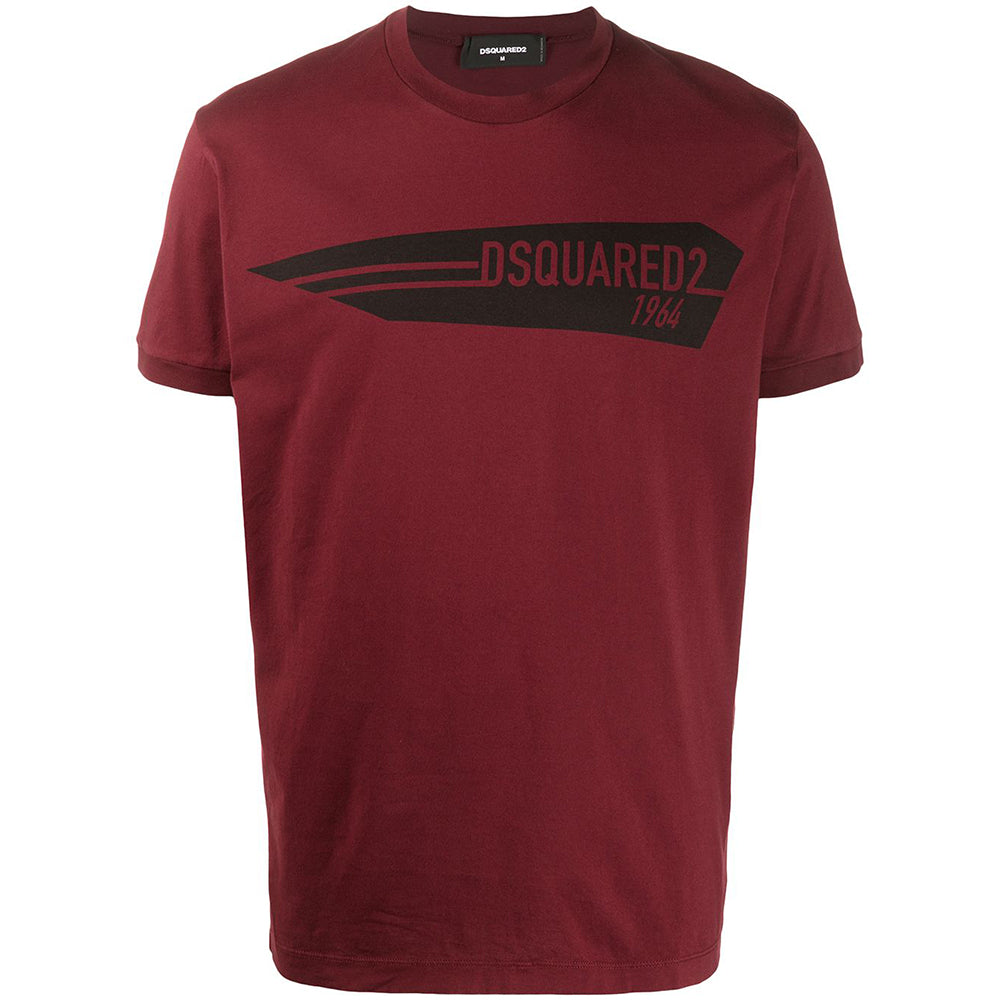 Dsquared2 Men&#39;s 1964 Logo T-Shirt Burgundy