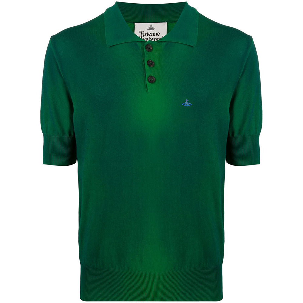 Vivienne Westwood Men&#39;s Faded Pullover Polo Green