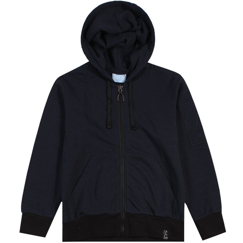 Lanvin Boys Logo Hoodie Navy