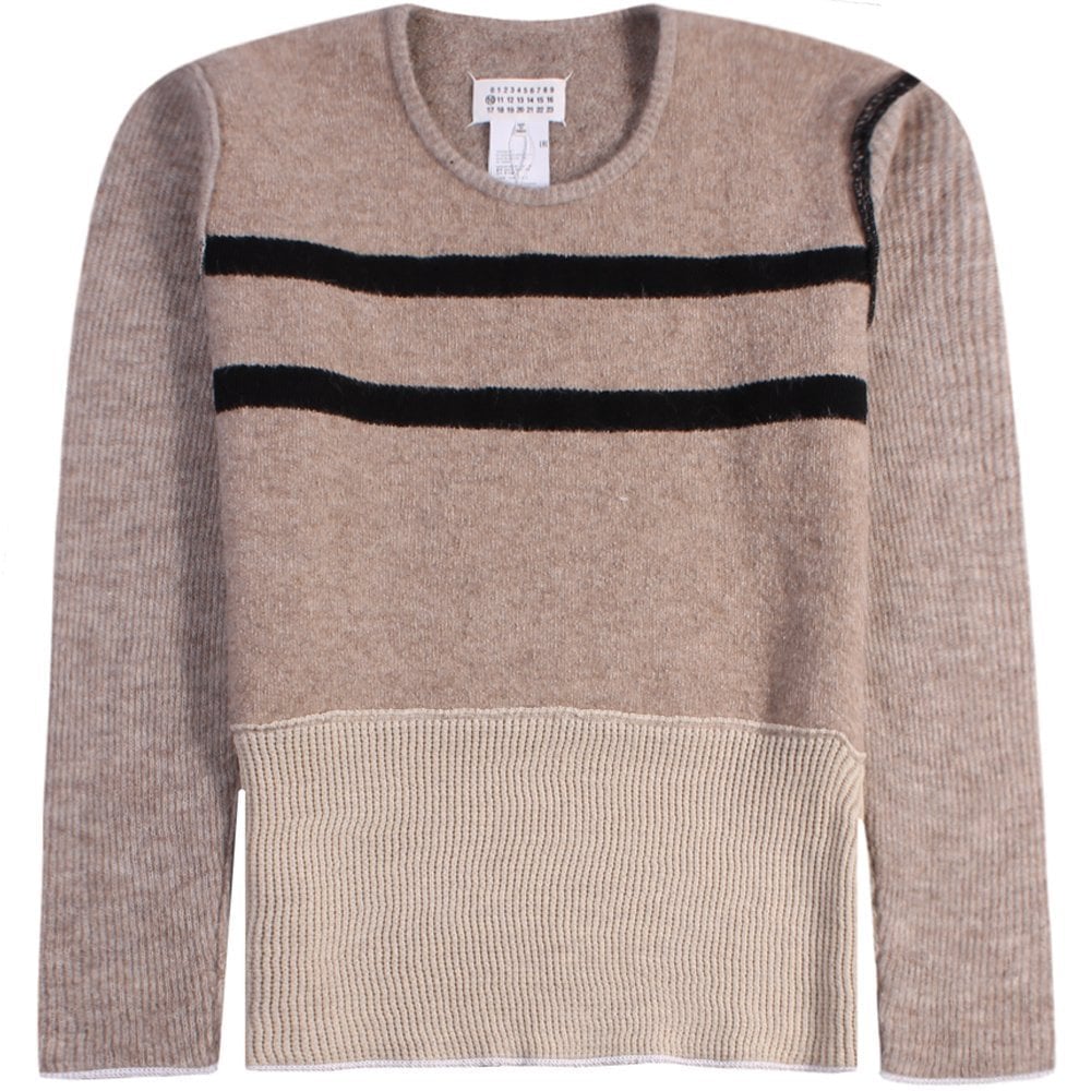 Maison Margiela Men&#39;s Knitted Jumper Beige