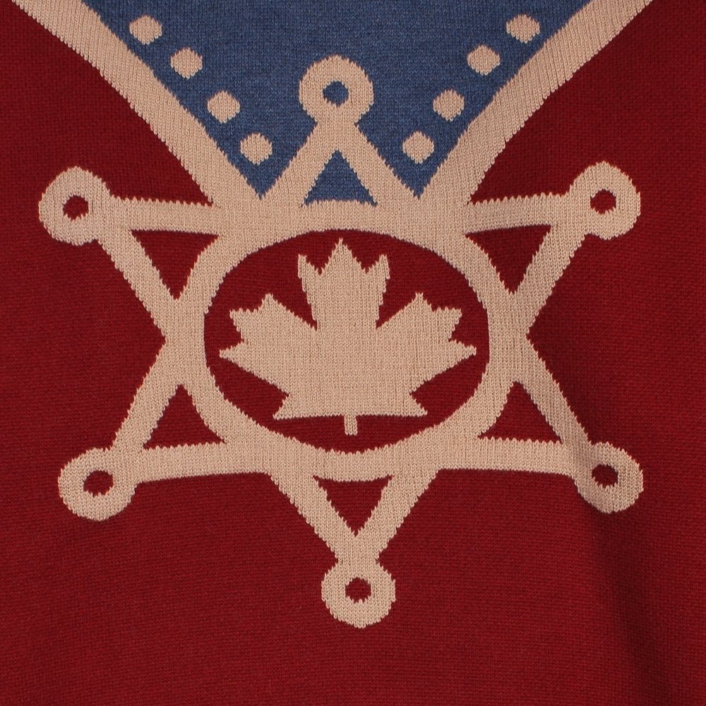 Dsquared2 Men&#39;s Maple Leaf Knitted Jumper Red