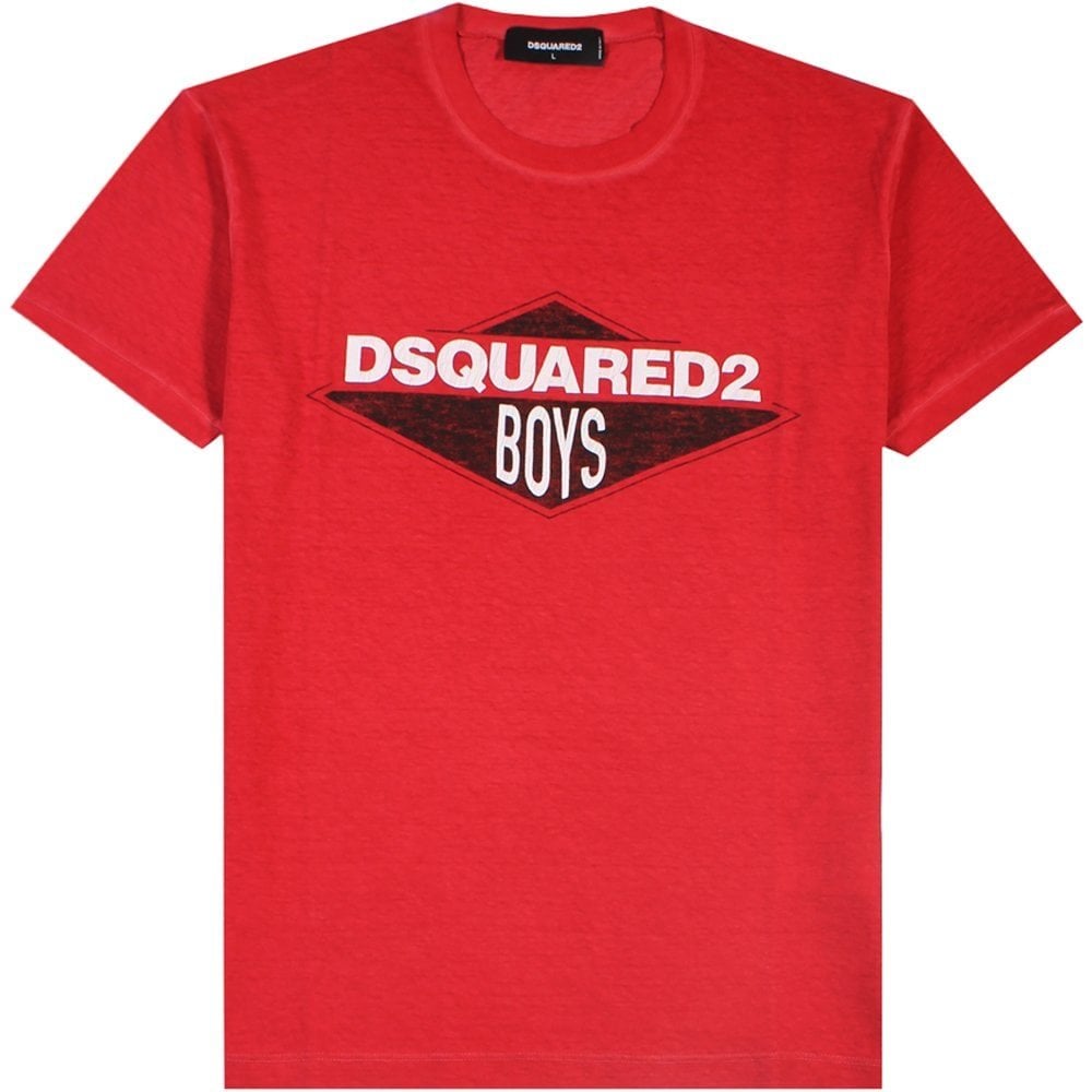 Dsquared2 Men&#39;s Logo Print T-Shirt Red
