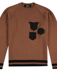 Dsquared2 Men's Badge Knitted Sweater Brown