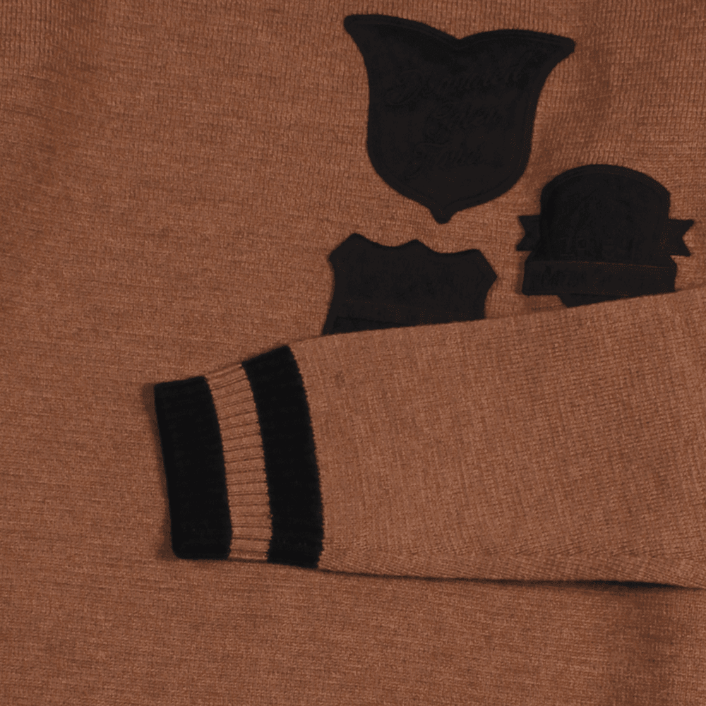 Dsquared2 Men&#39;s Badge Knitted Sweater Brown