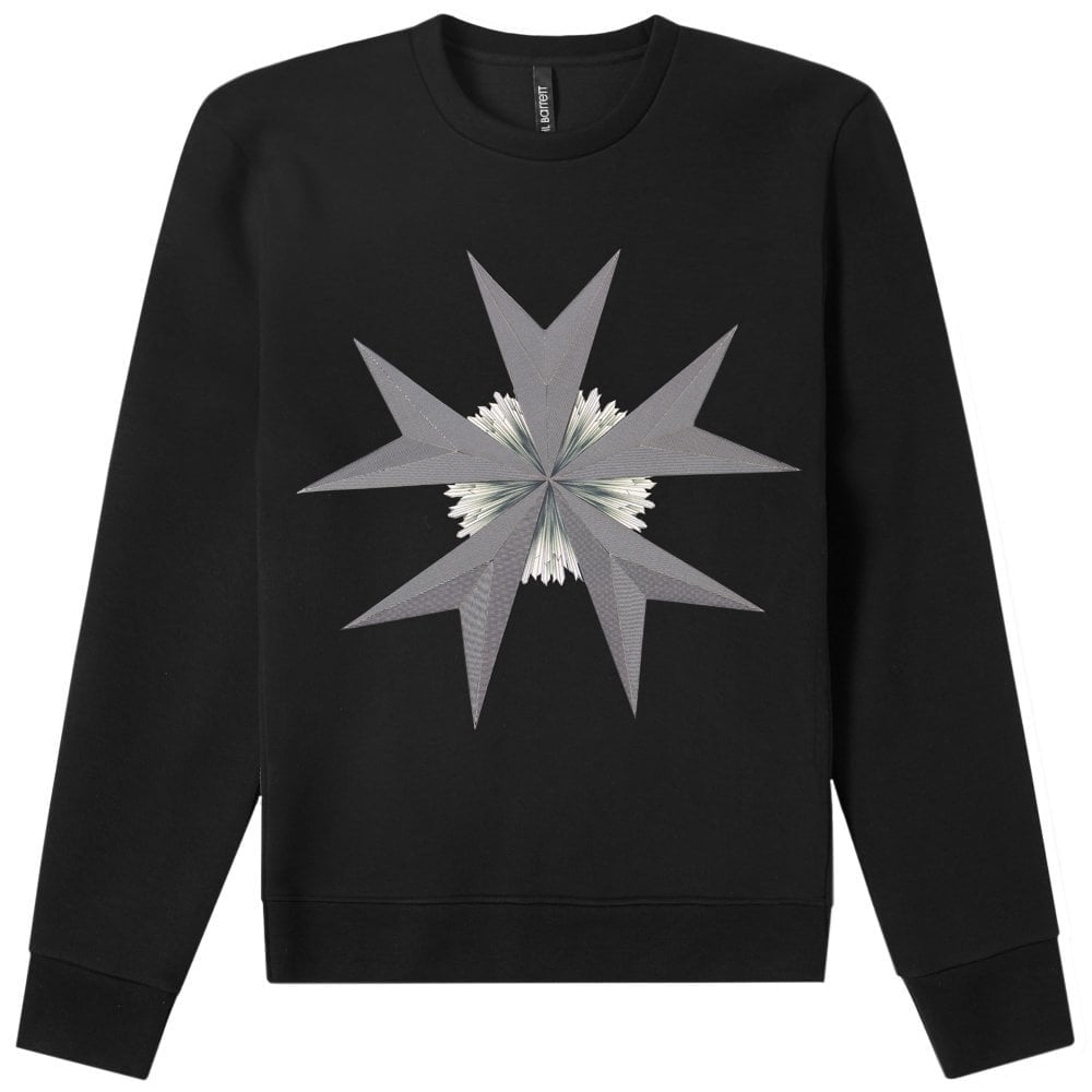 Neil Barrett Men&#39;s Star Print Sweatshirt Black