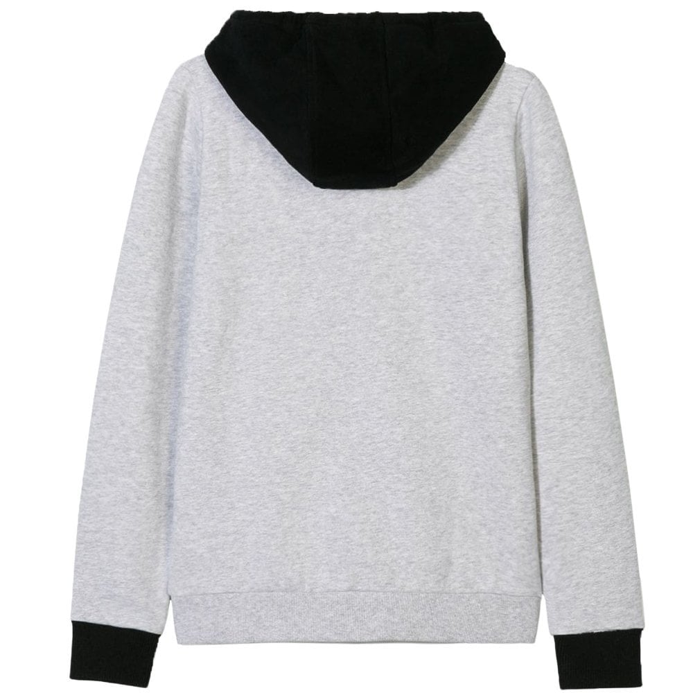 DKNY Boys Velcro Logo Zip Hoodie Grey