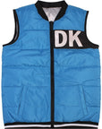 DKNY Boys Logo Gilet Blue Cotton & Nylon