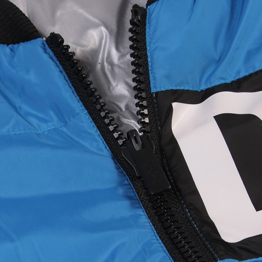 DKNY Boys Logo Gilet Blue Cotton &amp; Nylon