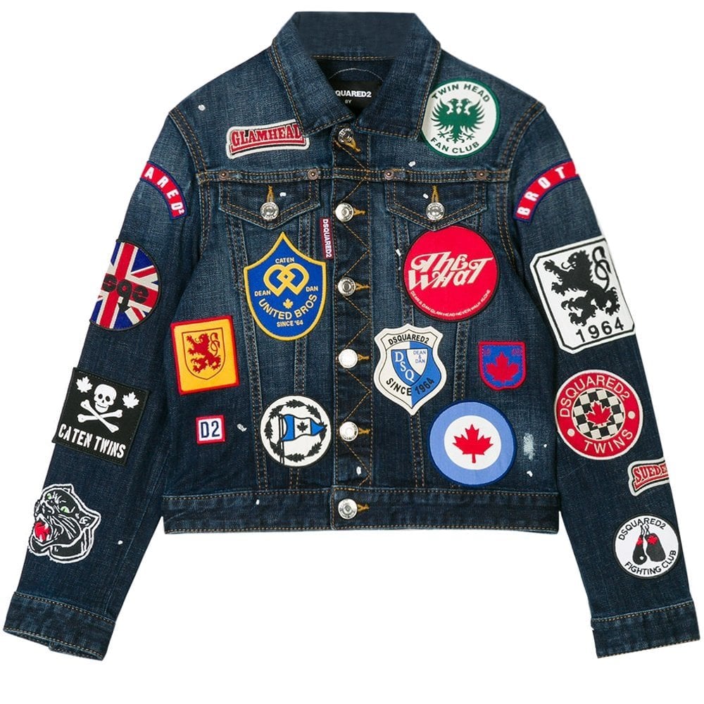 Dsquared2 Boys Denim Badge Jacket Blue
