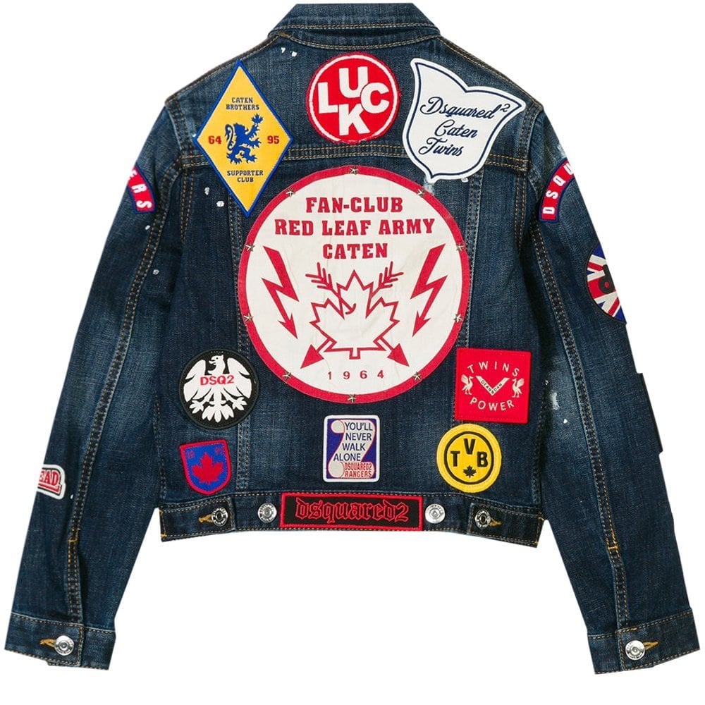 Dsquared2 Boys Denim Badge Jacket Blue
