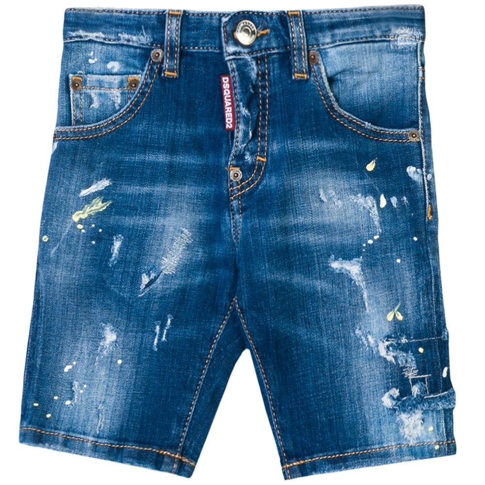 Dsquared2 Boys Denim Shorts Blue