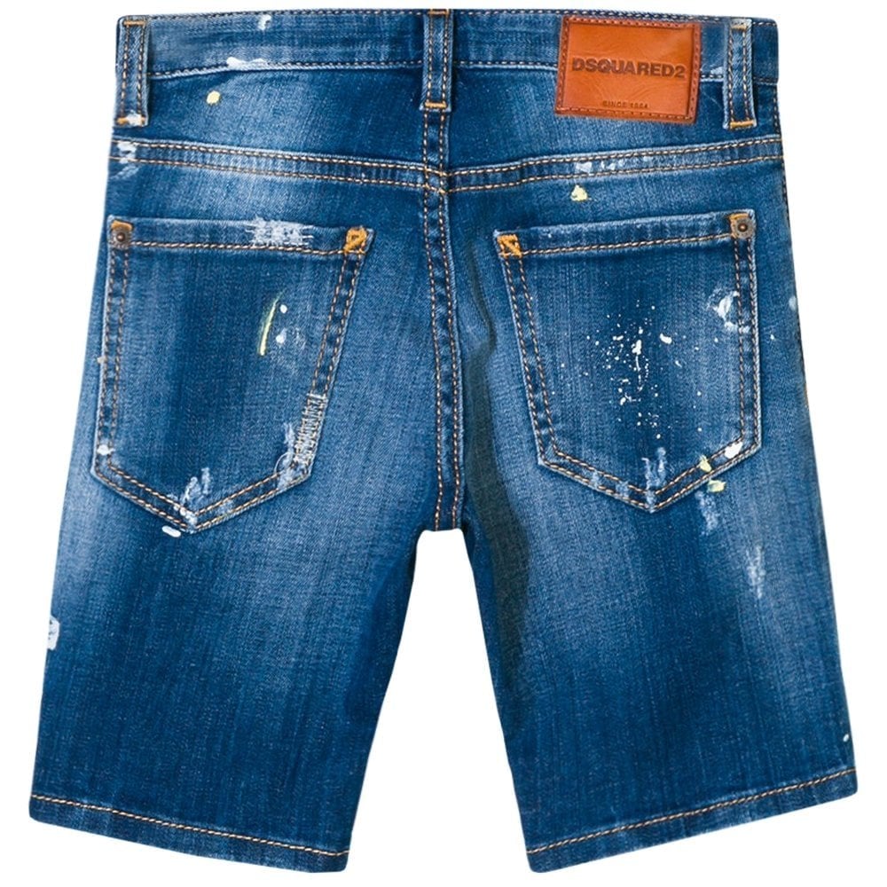 Dsquared2 Boys Denim Shorts Blue