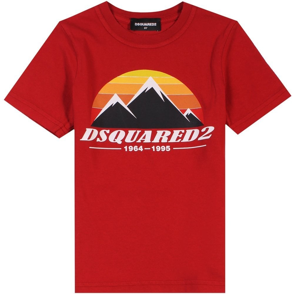 Dsquared2 Boys Mountain T-Shirt Red