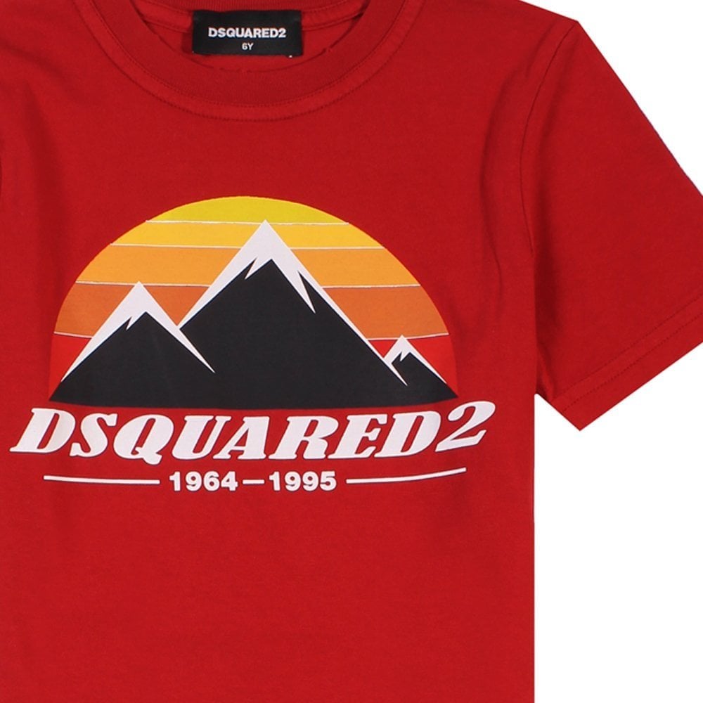 Dsquared2 Boys Mountain T-Shirt Red