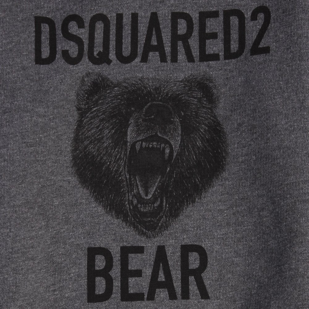 Dsquared2 Boys Bear Print Hoodie Dark Grey