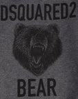 Dsquared2 Boys Bear Print Hoodie Dark Grey