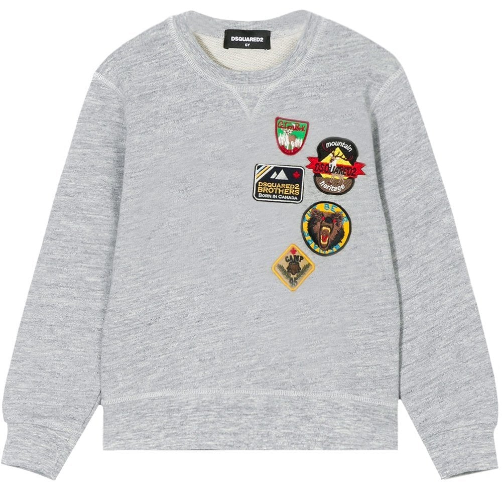 Dsquared2 Boys Badge Sweatshirt Grey