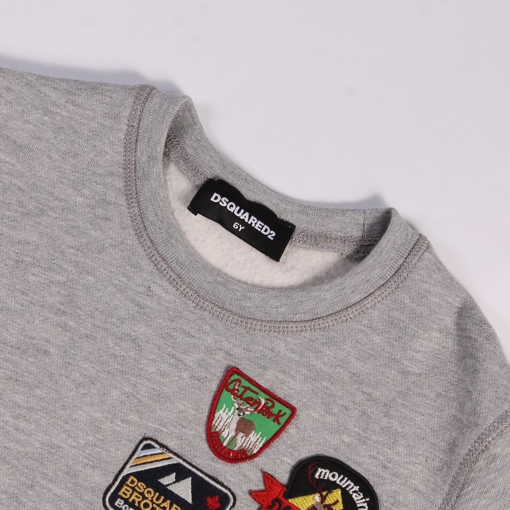 Dsquared2 Boys Badge Sweatshirt Grey