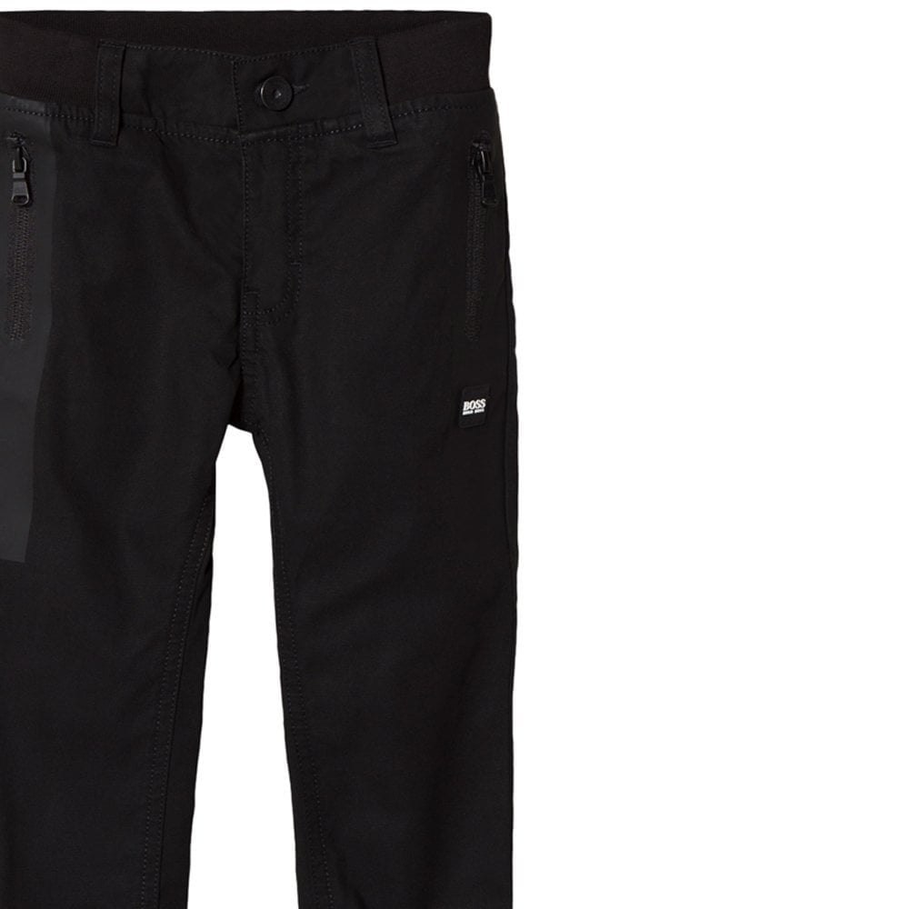 Hugo Boss Boys Cargo Trousers Black