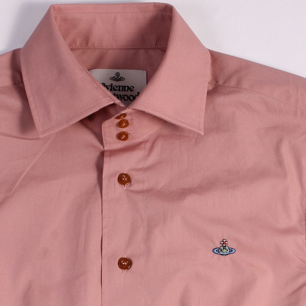 Vivienne Westwood Men&#39;s One Button Krall Shirt Pink