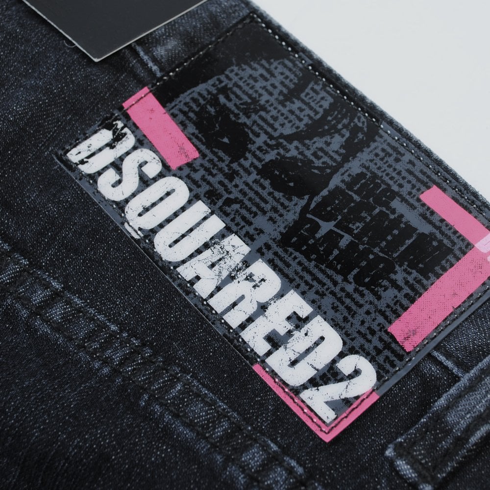 Dsquared2 Men&#39;s Buckle Skater Jeans Black