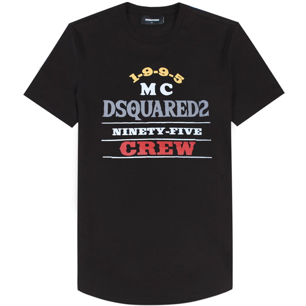 Dsquared2 Men&#39;s MC Crew Graphic Print T-Shirt Black