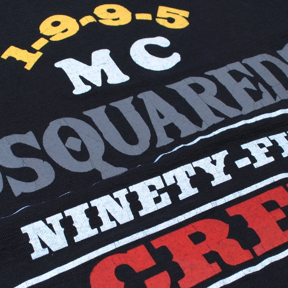 Dsquared2 Men&#39;s MC Crew Graphic Print T-Shirt Black