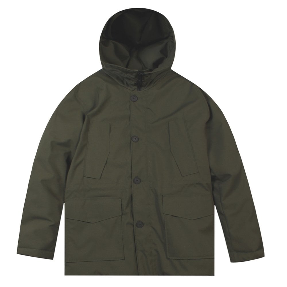 Kenzo Men&#39;s Trans-Seasonal Parka Jacket Khaki