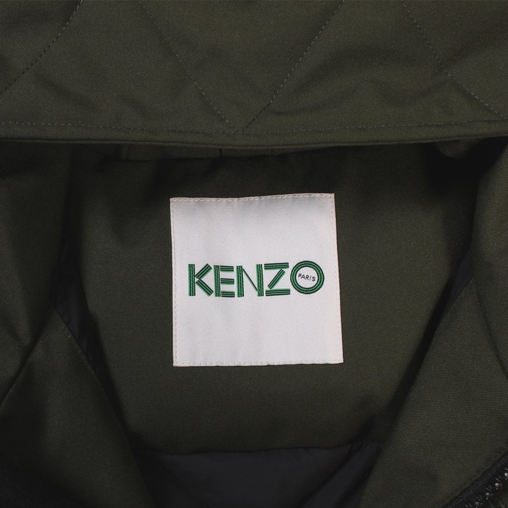 Kenzo Men&#39;s Trans-Seasonal Parka Jacket Khaki