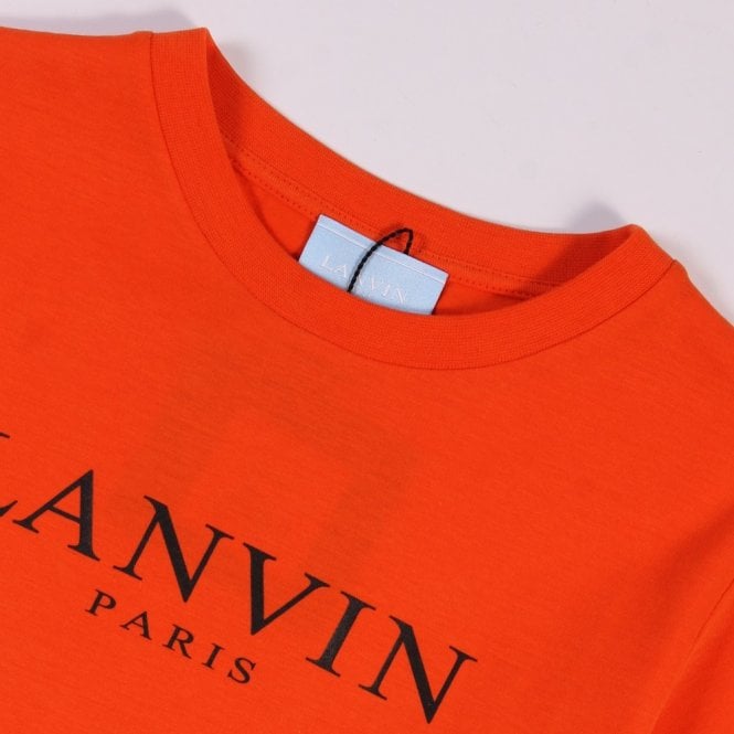 Lanvin Boys Logo T-Shirt Orange