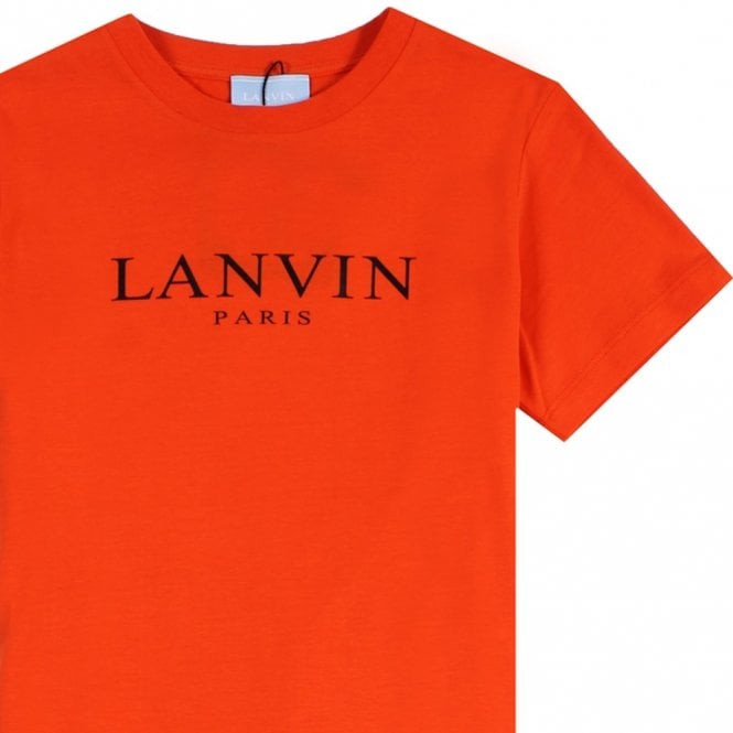 Lanvin Boys Logo T-Shirt Orange