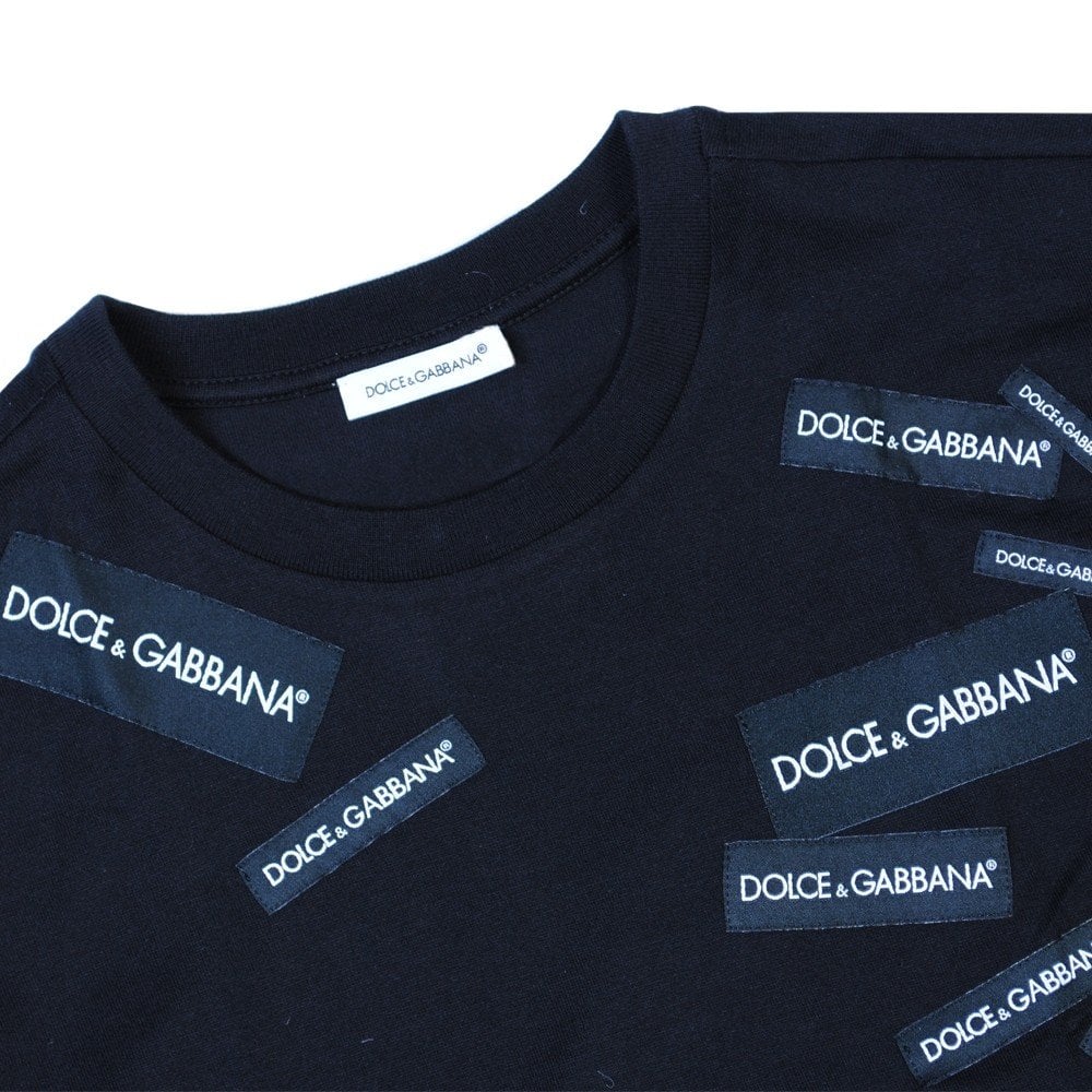 Dolce &amp; Gabbana Boys Labelled T-Shirt Black