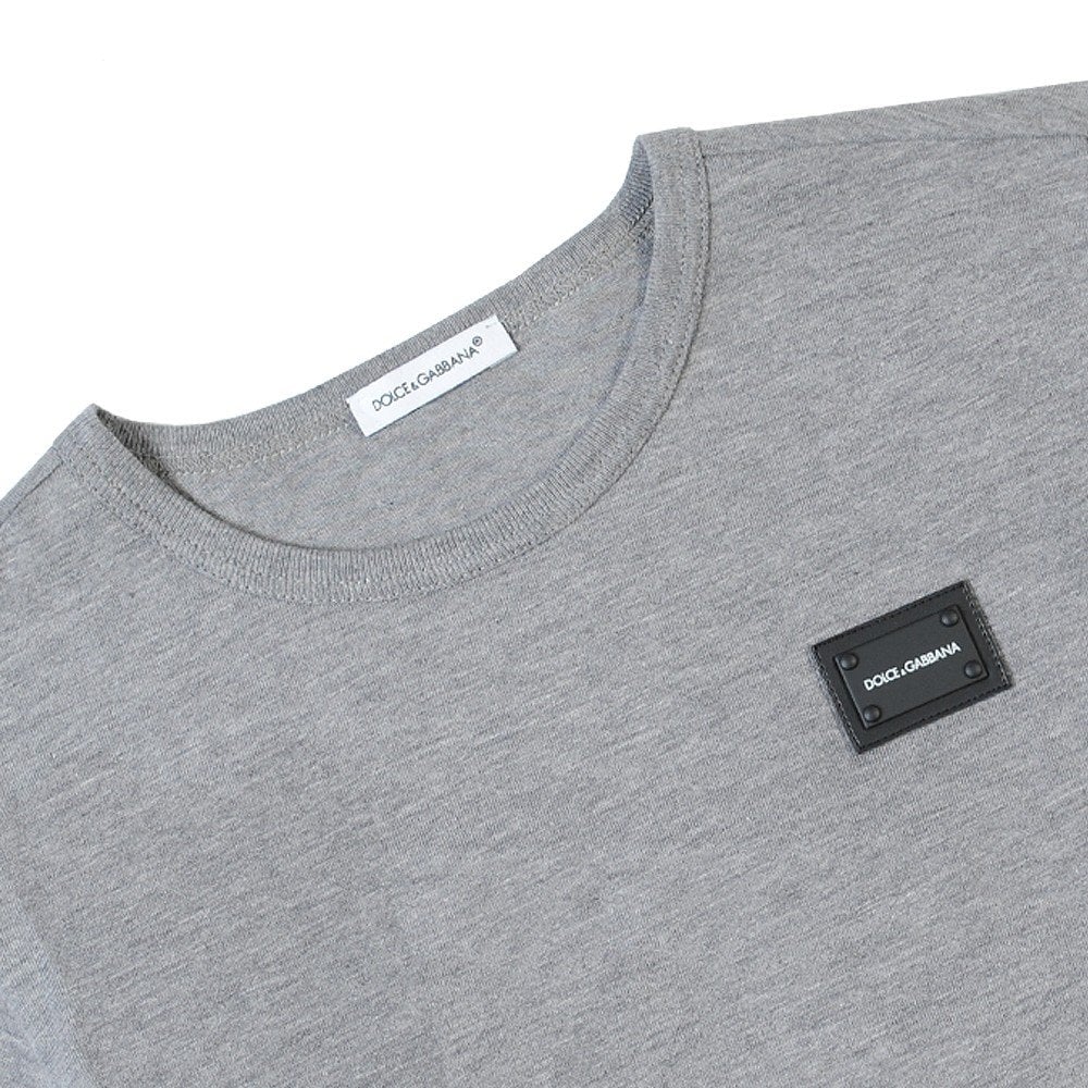 Dolce &amp; Gabbana Boys Embossed Logo T-Shirt Grey