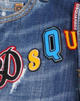 Dsquared2 Boys Patch Logo Skater Jeans Blue