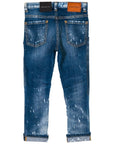 Dsquared2 Boys Glam Head Jeans Blue