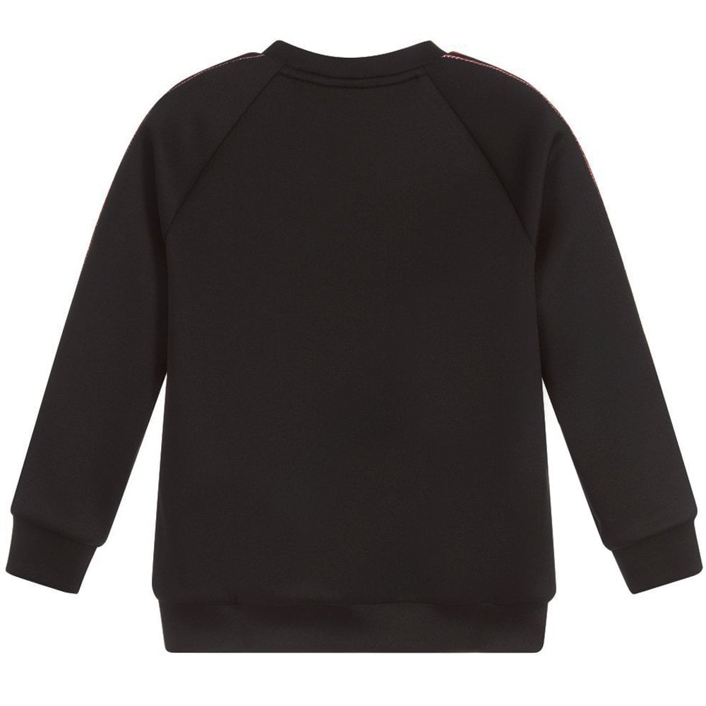 Fendi Boys Arm Logo Neoprene Sweatshirt Black