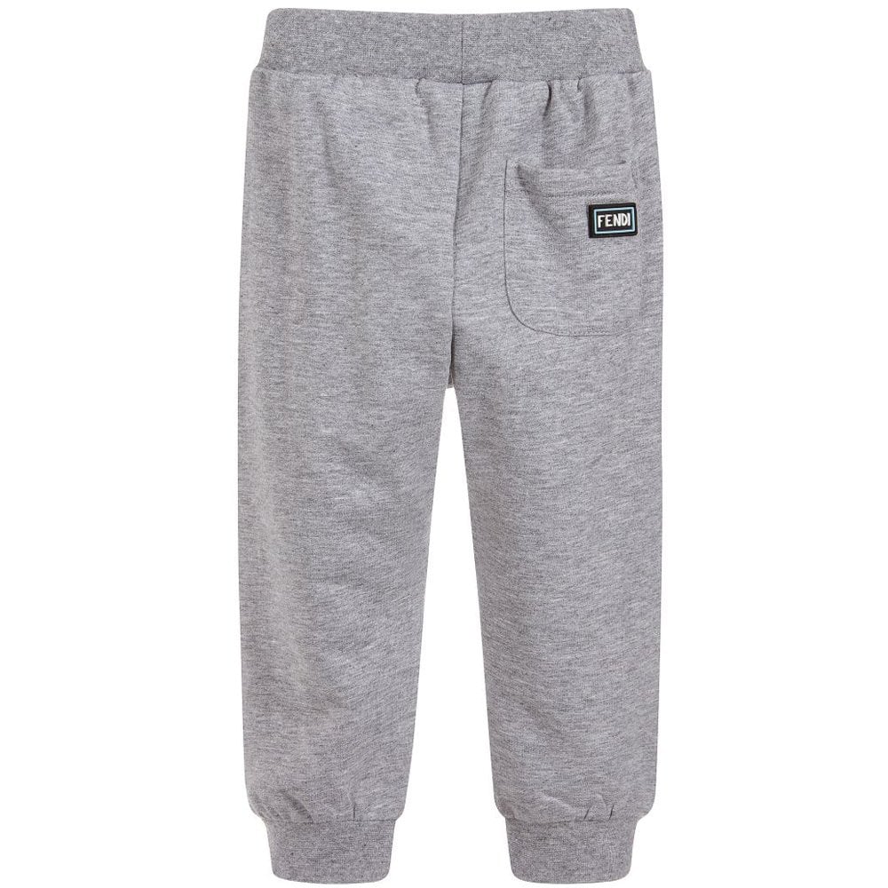 Fendi Boys Small Logo Joggers Grey