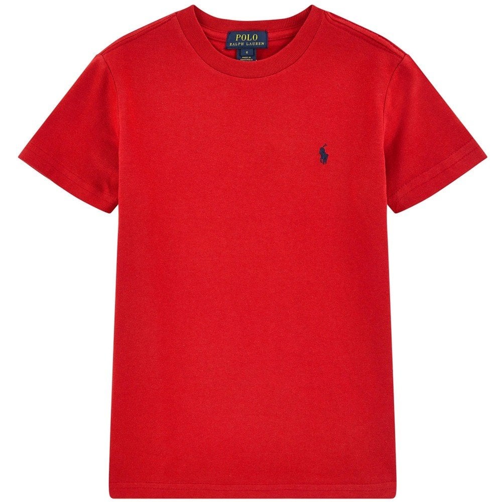 Ralph Lauren Boy&#39;s Logo T-Shirt Red