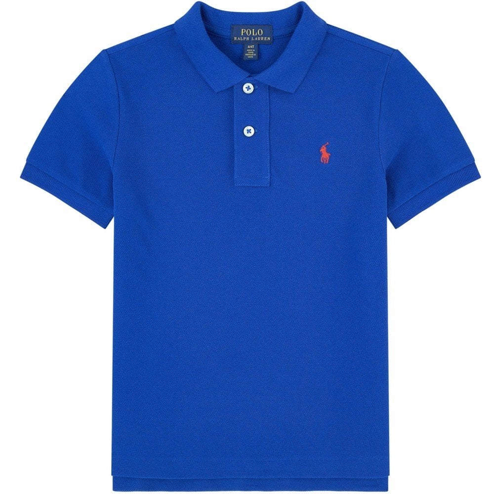 Ralph Lauren Boy&#39;s Logo Polo Shirt Blue