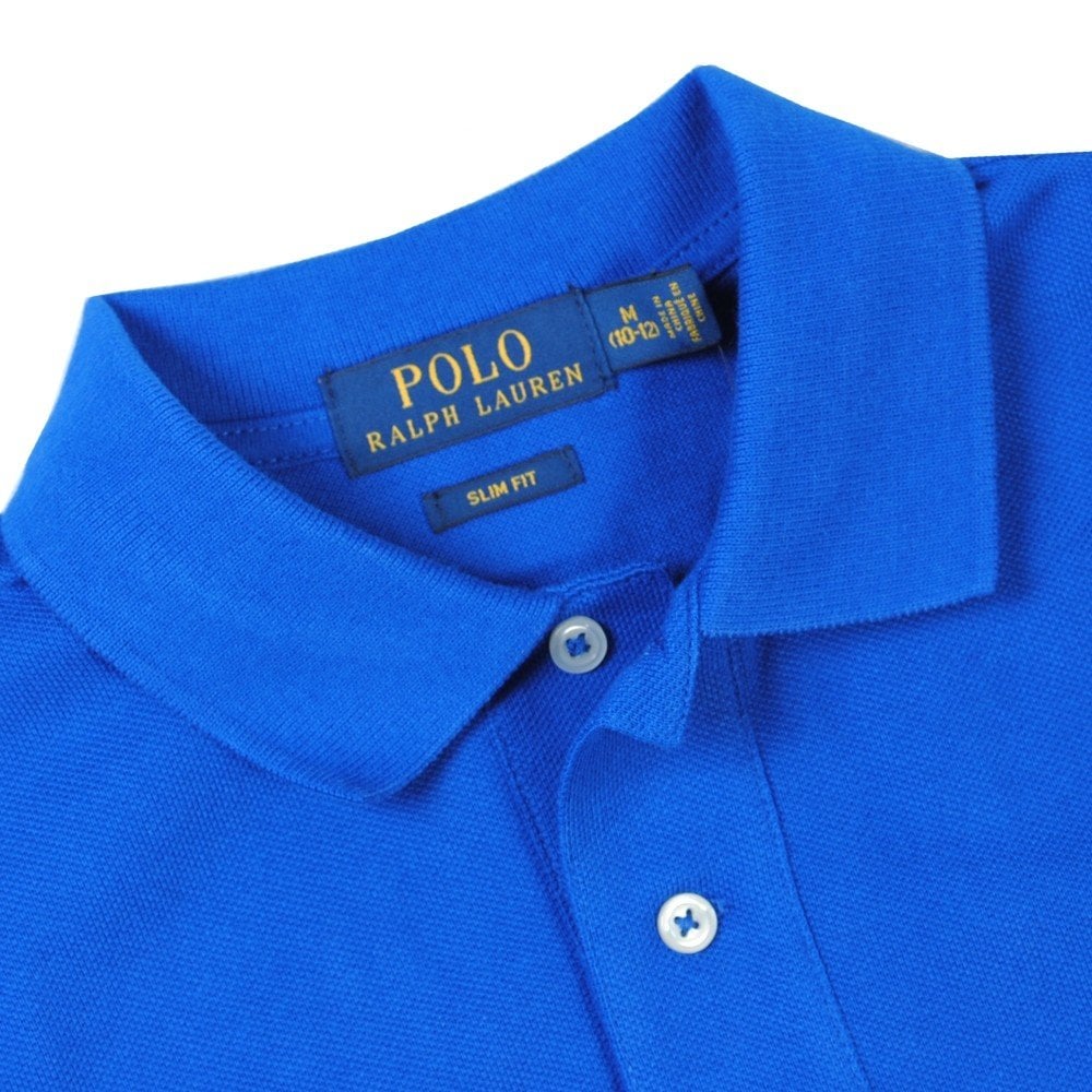 Ralph Lauren Boy&#39;s Logo Polo Shirt Blue
