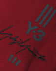 Y-3 Men's Arm Logo Hoodie Burgundy