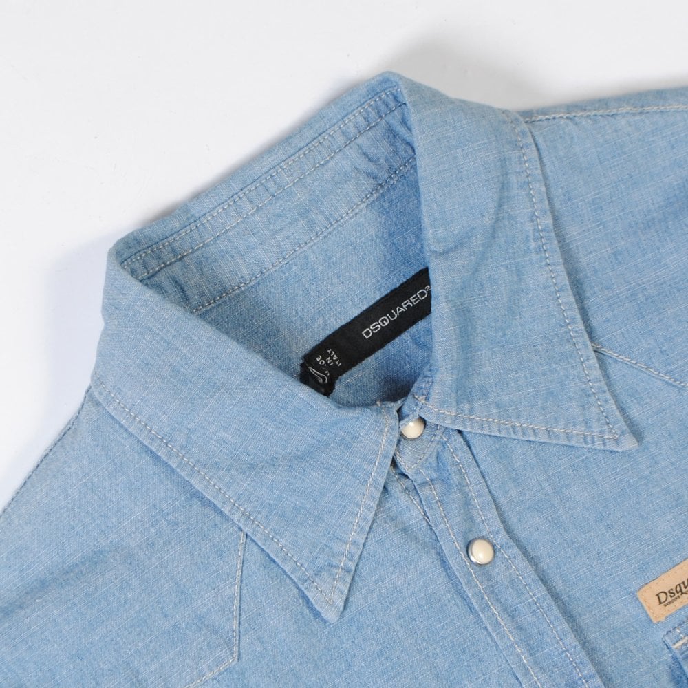 Dsquared2 Men&#39;s Light Denim Shirt Blue