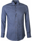 DSquared2 Men's Checked Cotton Flannel Shirt Blue
