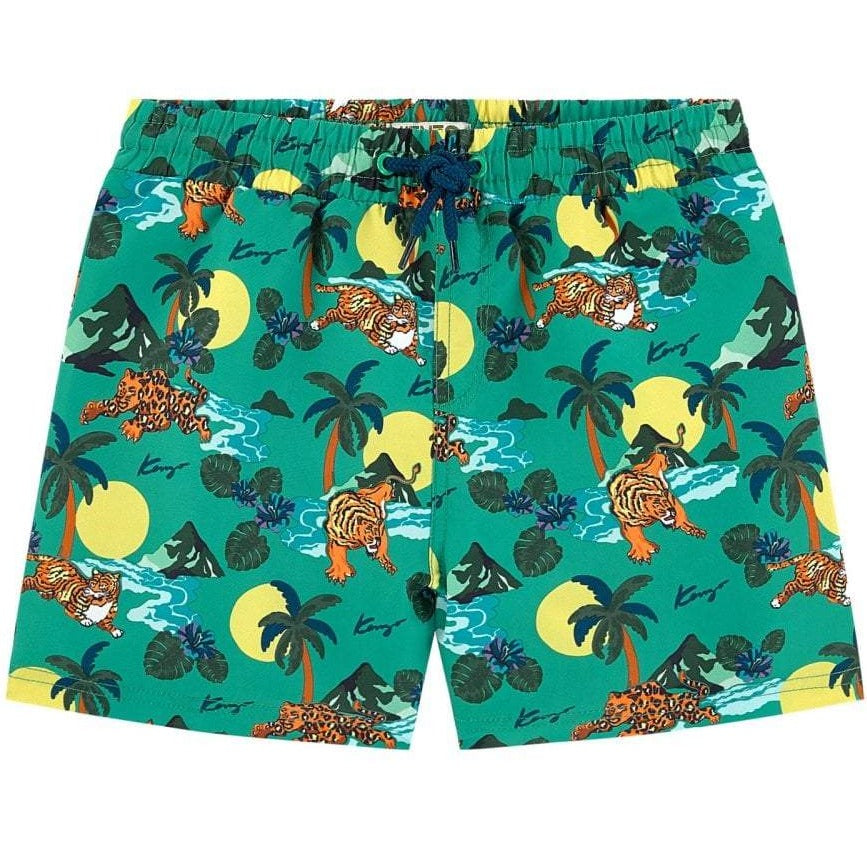 Kenzo Boys Ford Tiger Shorts Green