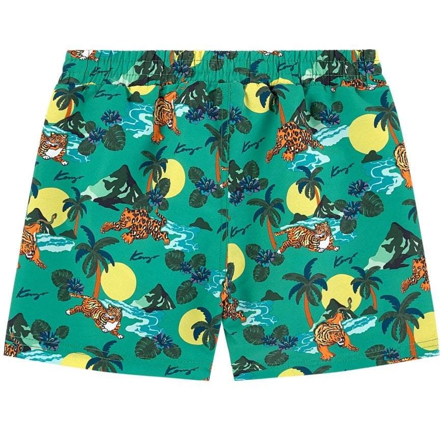 Kenzo Boys Ford Tiger Shorts Green